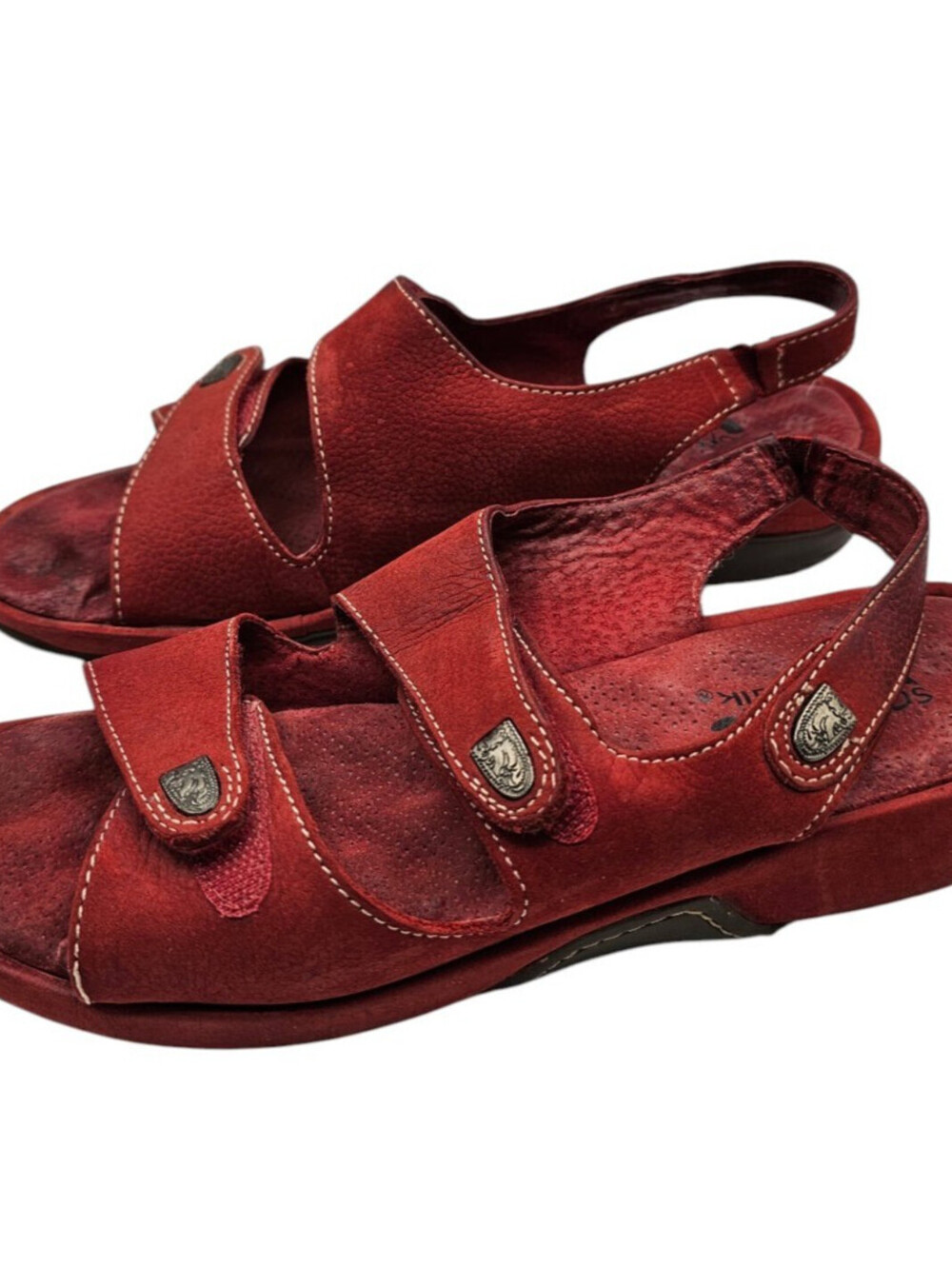 SoftWalk Bolivia red leather sandals Womens Sz 7.5N